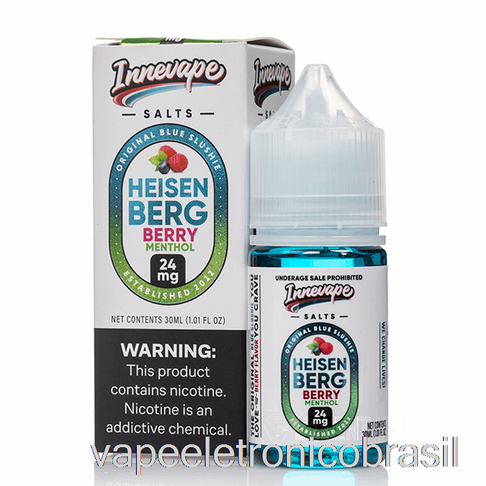 Vape Recarregável Heisenberg Berry Mentol - Sais Innevape - 30ml 50mg